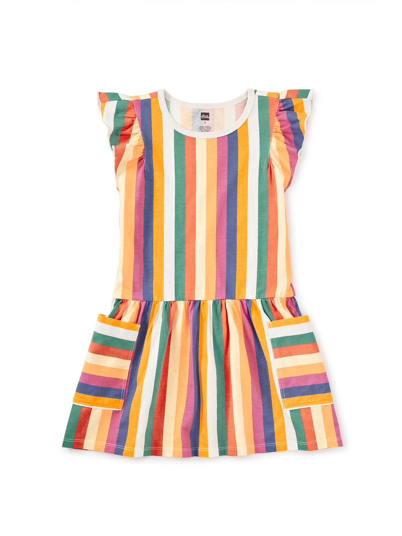 Flutter Sleeve Pocket Dress