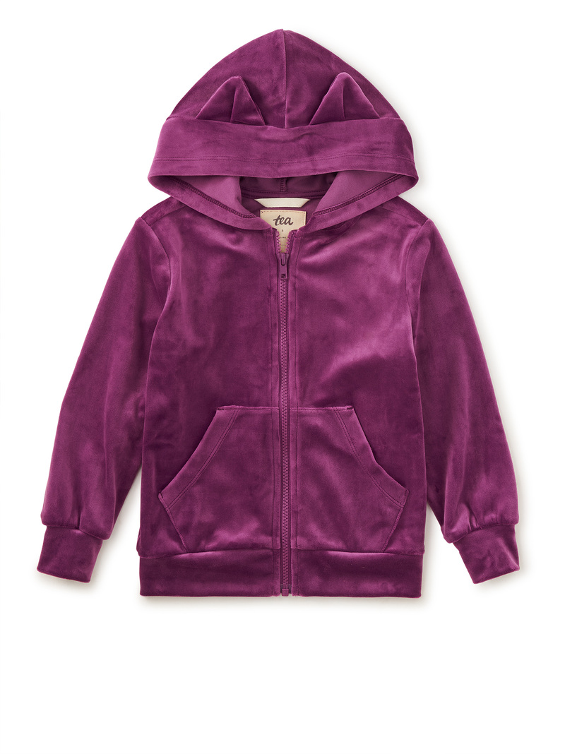 Cat Ears Velour Hoodie