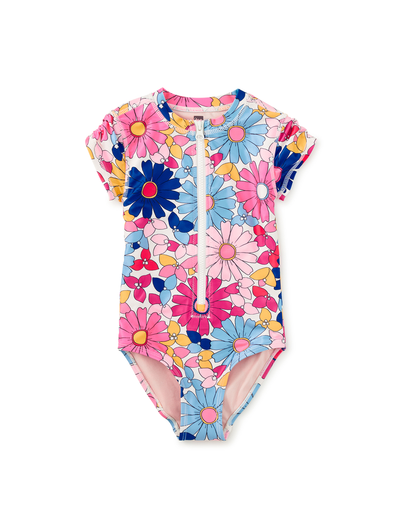 Rash Guard One-Piece Swimsuit