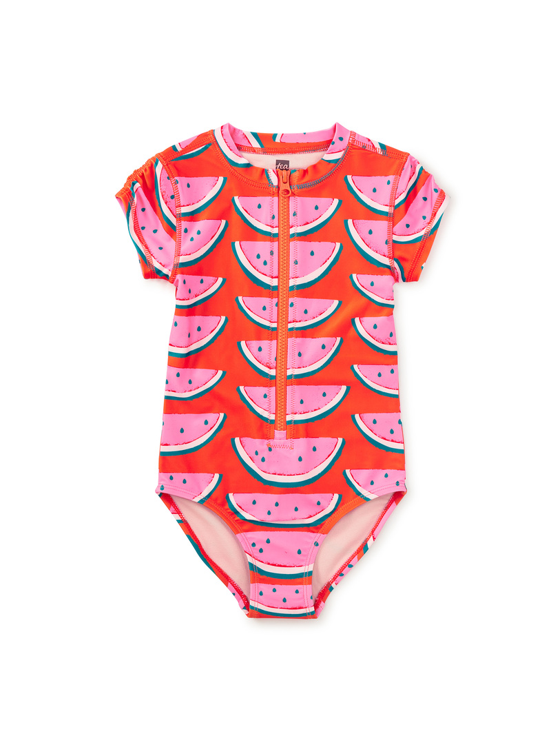 Rash Guard One-Piece Swimsuit